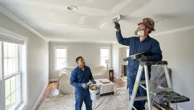 Ceiling water damage repair in Independence, MO for stained, sagging home ceilings