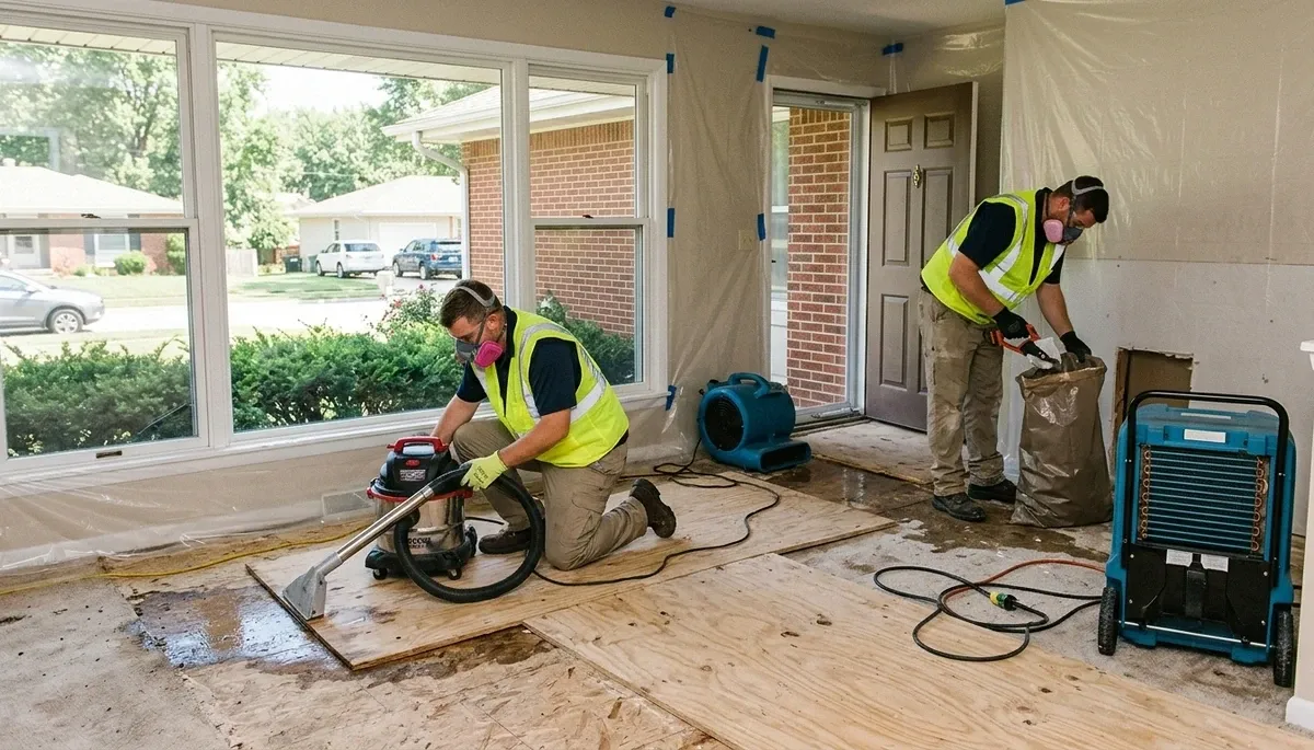 Water damage restoration team serving Independence, MO, for water cleanup and drying services