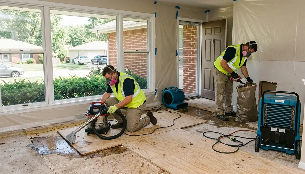 Water damage restoration team serving Independence, MO, for water cleanup and drying services