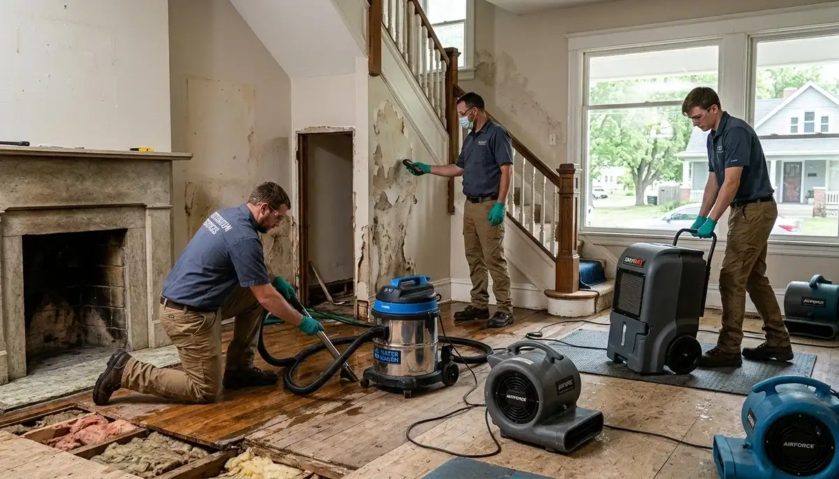 Water damage restoration team serving Independence, MO with professional cleanup and repair services