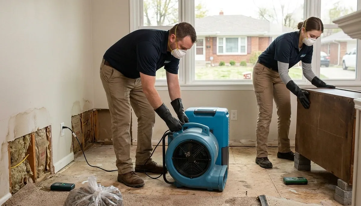 Water damage restoration team serving Independence, MO for emergency cleanup and repairs