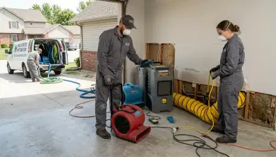Water damage restoration team in Independence, MO handling residential cleanup and drying