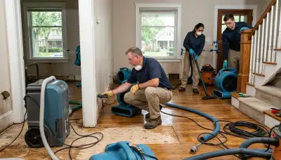 Water damage restoration team serving Independence, MO with professional drying and cleanup services