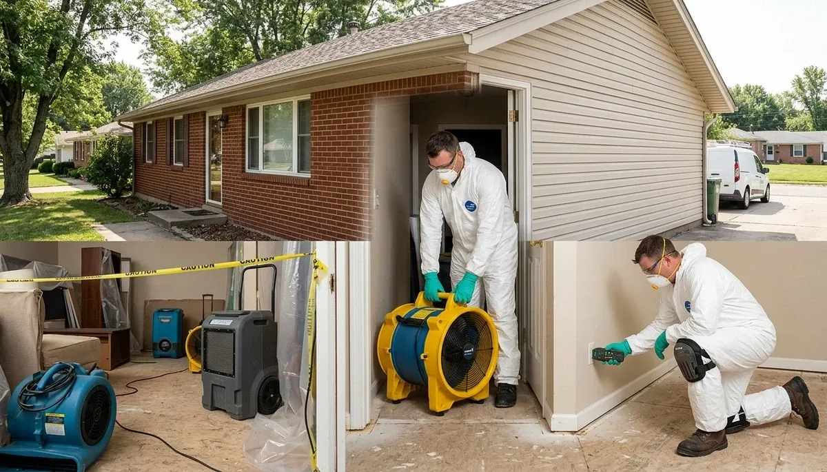 Water damage restoration team serving Independence, MO, handling emergency cleanup and repairs