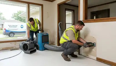 Water damage restoration team in Independence, MO providing emergency cleanup and drying services