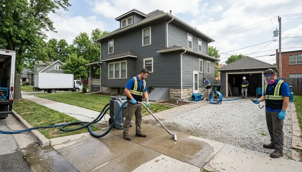 Water damage restoration team in Independence, MO handling emergency cleanup and drying services